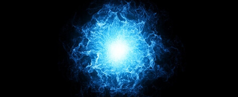 white blue star explosion shape